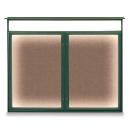 United Visual Products Open Faced Traditional Rounded Corkboard UV645ARC-BRONZE-BLACK